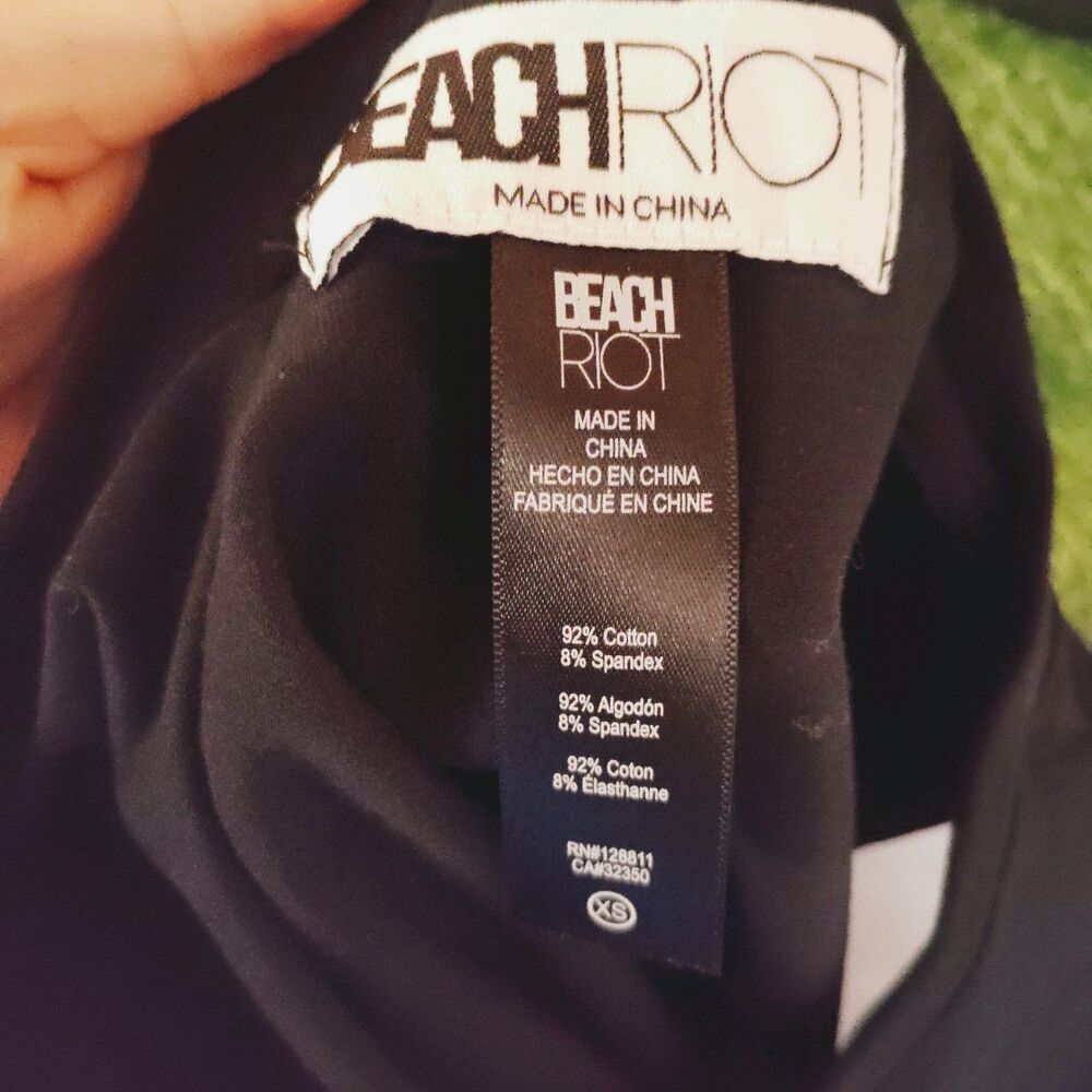 Beach Riot Dunes Crop Muscle Shirt Black Size XS - Picture 9 of 9